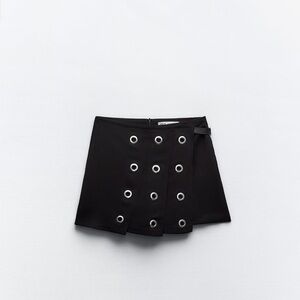 Zara Skort - Eyelet Trim Mini Skirt